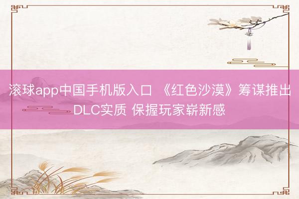 滚球app中国手机版入口 《红色沙漠》筹谋推出DLC实质 保握玩家崭新感
