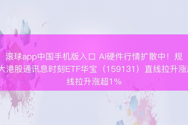 滚球app中国手机版入口 AI硬件行情扩散中！规模最大港股通讯息时刻ETF华宝（159131）直线拉升涨超1%