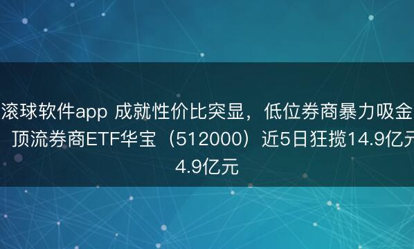 滚球软件app 成就性价比突显，低位券商暴力吸金，顶流券商ETF华宝（512000）近5日狂揽14.9亿元