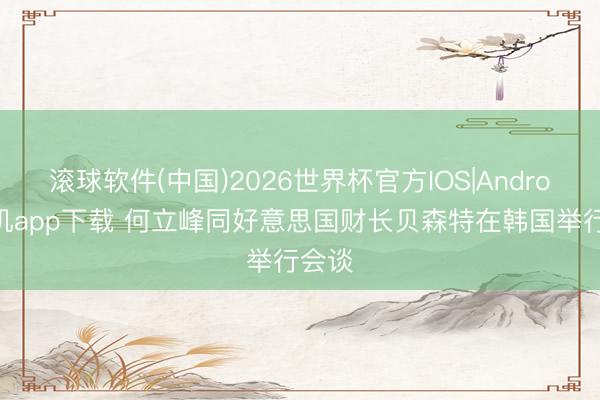 滚球软件(中国)2026世界杯官方IOS|Android手机app下载 何立峰同好意思国财长贝森特在韩国举行会谈