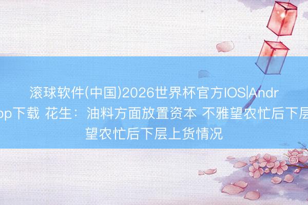 滚球软件(中国)2026世界杯官方IOS|Android手机app下载 花生：油料方面放置资本 不雅望农忙后下层上货情况
