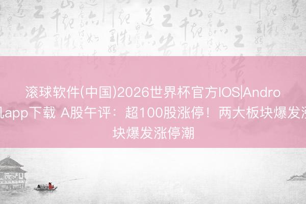 滚球软件(中国)2026世界杯官方IOS|Android手机app下载 A股午评：超100股涨停！两大板块爆发涨停潮