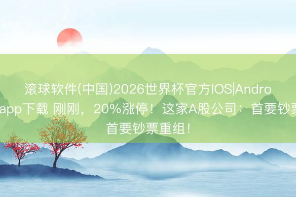 滚球软件(中国)2026世界杯官方IOS|Android手机app下载 刚刚，20%涨停！这家A股公司：首要钞票重组！