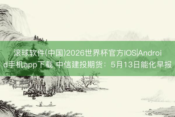滚球软件(中国)2026世界杯官方IOS|Android手机app下载 中信建投期货：5月13日能化早报
