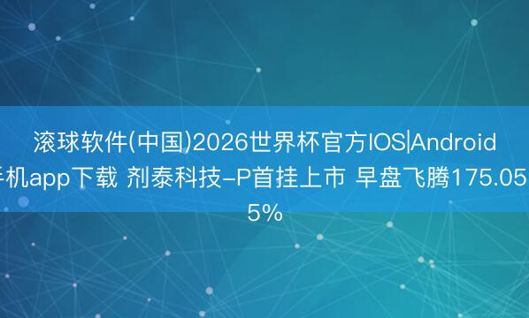 滚球软件(中国)2026世界杯官方IOS|Android手机app下载 剂泰科技-P首挂上市 早盘飞腾175.05%