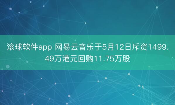 滚球软件app 网易云音乐于5月12日斥资1499.49万港元回购11.75万股
