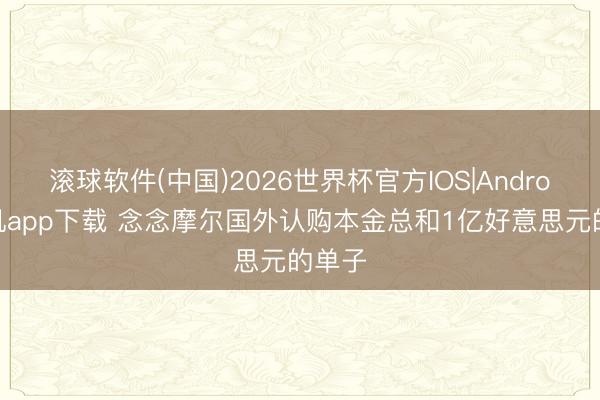 滚球软件(中国)2026世界杯官方IOS|Android手机app下载 念念摩尔国外认购本金总和1亿好意思元的单子