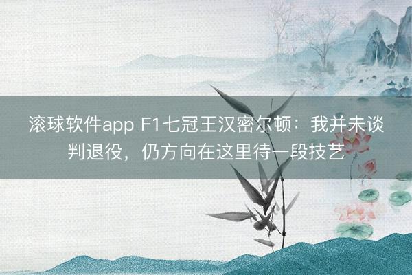 滚球软件app F1七冠王汉密尔顿：我并未谈判退役，仍方向在这里待一段技艺