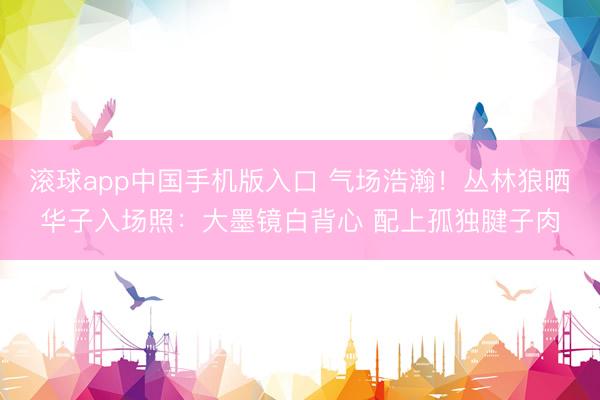 滚球app中国手机版入口 气场浩瀚！丛林狼晒华子入场照：大墨镜白背心 配上孤独腱子肉