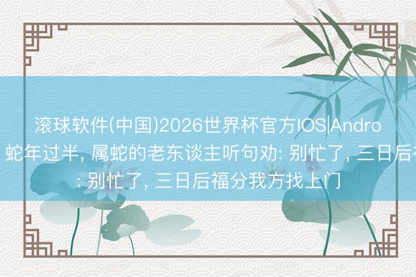 滚球软件(中国)2026世界杯官方IOS|Android手机app下载 蛇年过半， 属蛇的老东谈主听句劝: 别忙了， 三日后福分我方找上门