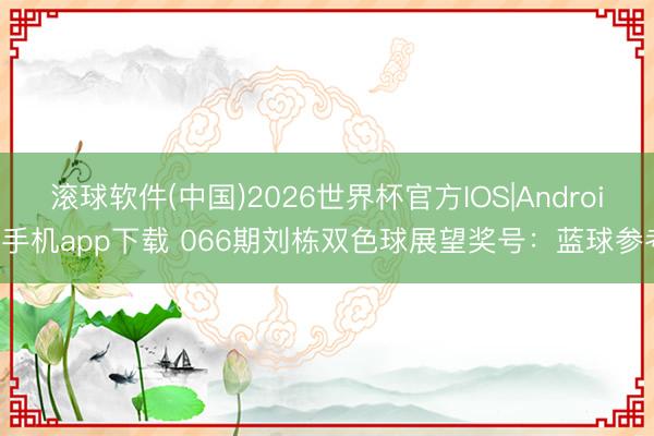 滚球软件(中国)2026世界杯官方IOS|Android手机app下载 066期刘栋双色球展望奖号：蓝球参考
