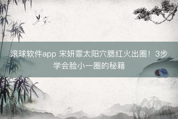 滚球软件app 宋妍霏太阳穴腮红火出圈！3步学会脸小一圈的秘籍