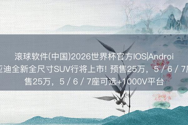 滚球软件(中国)2026世界杯官方IOS|Android手机app下载 比亚迪全新全尺寸SUV行将上市! 预售25万，5／6／7座可选+1000V平台