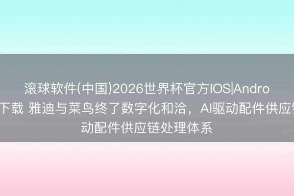 滚球软件(中国)2026世界杯官方IOS|Android手机app下载 雅迪与菜鸟终了数字化和洽，AI驱动配件供应链处理体系